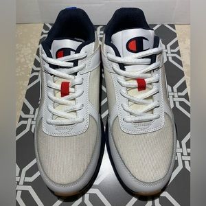 Champion Big C Casual Low Top 93Eighteen CB Size 6Y White/Navy/Scarlet CPS10312Y